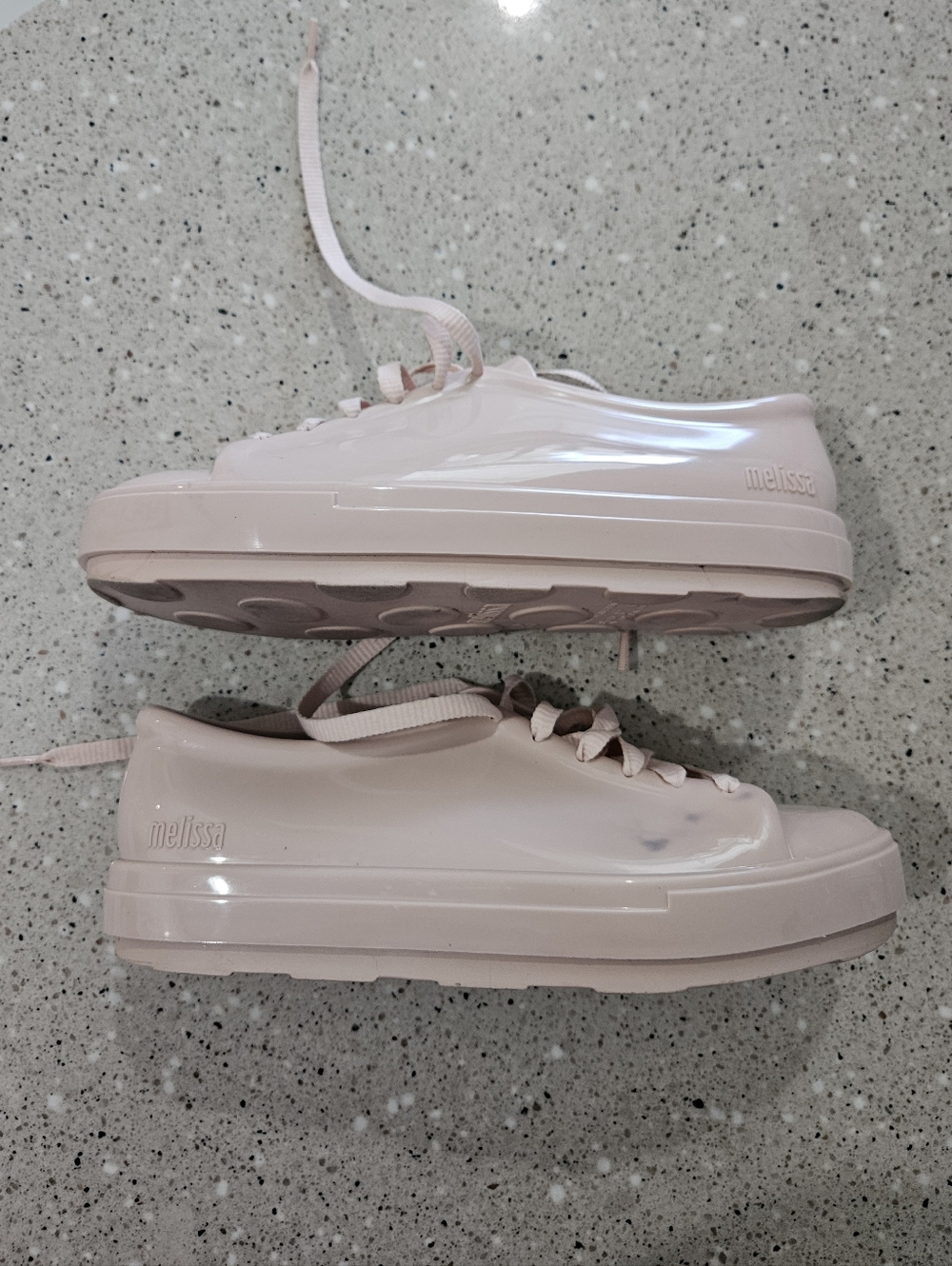Melissa Pink Sneakers Size 8 Preppy Girlhoodcore Feminine Casual Summer Y2K - Picture 2 of 6